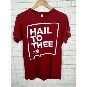 Canvas Red UNM University of New Mexico Hail to Thee T Shirt Tee Top Men's Small